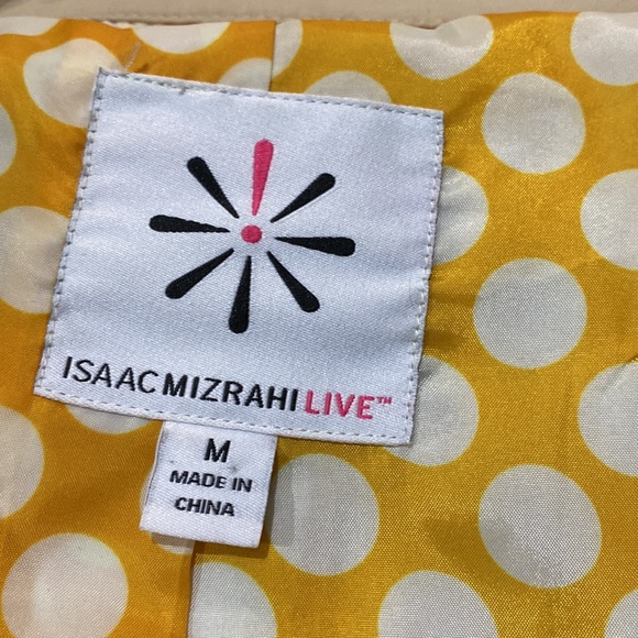 Isaac Mizrahi Live Tan Trench Coat Size Medium - Picture 8 of 11